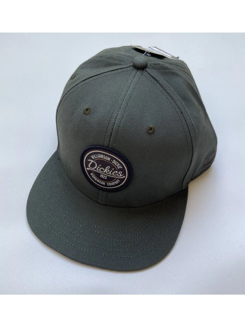 Dickies Men’s Flat Bill Cap Olive Hat One Size
